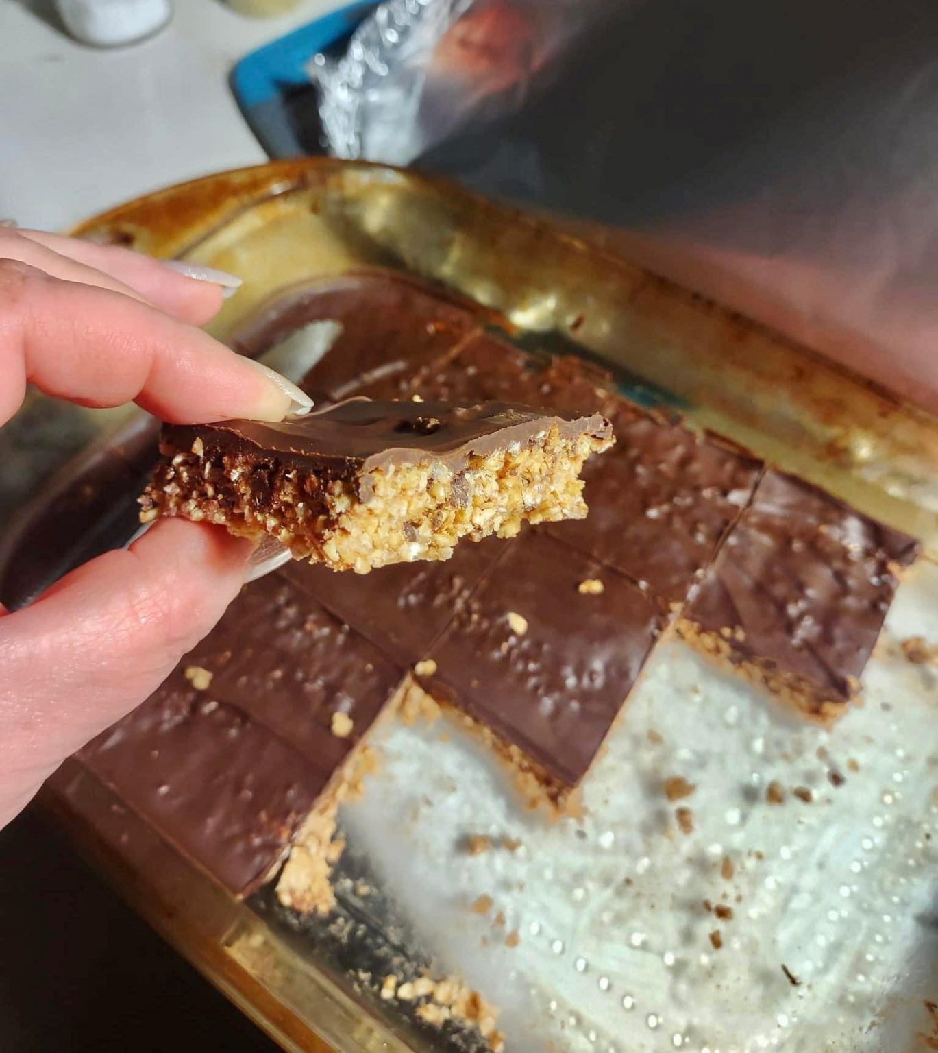 Weight Watchers Chocolate Peanut Butter Oatmeal Bars All Recipes Club
